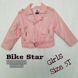 BikeStar girls pink leather warm jacket